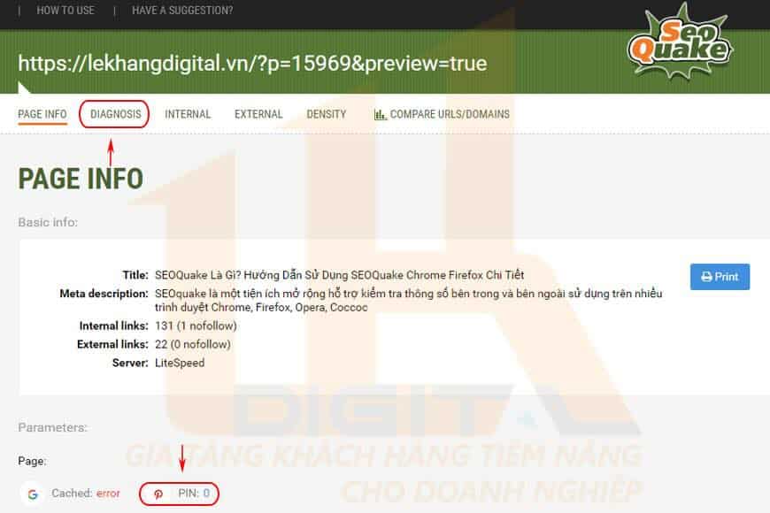 Cách xem các thông số social media