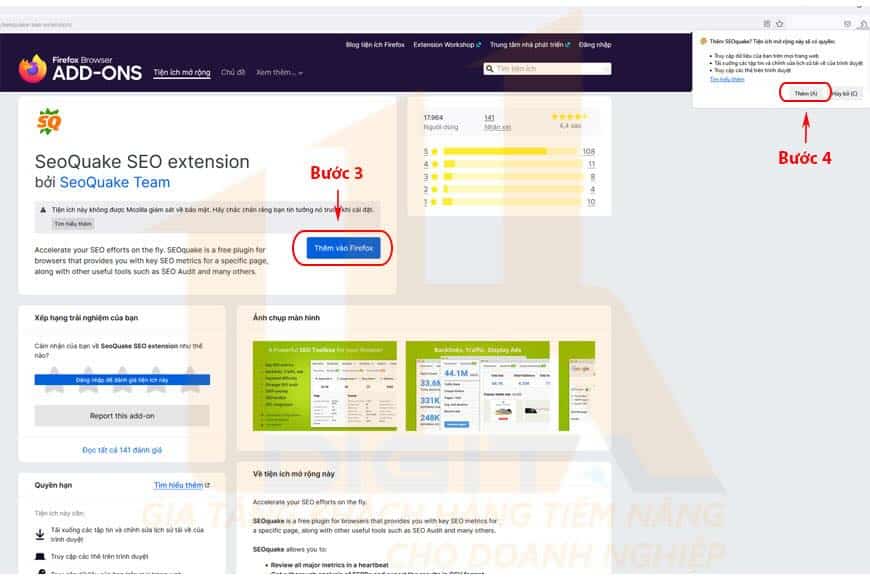 Cài đặt SEOQuake Addon cho Mozilla Firefox
