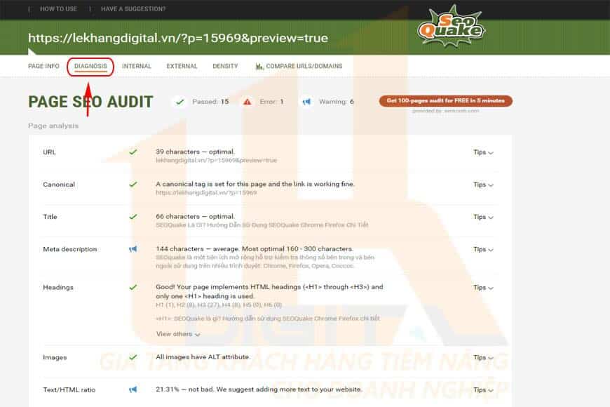 Kiểm tra SEO Audit Onpage và Technical