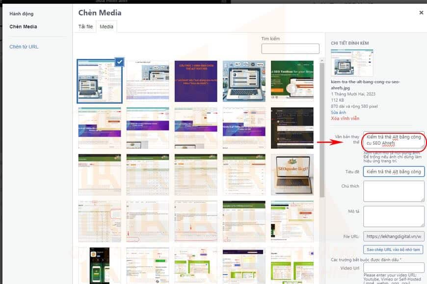 Thêm Alt Text SEO trong mã nguồn WordPress