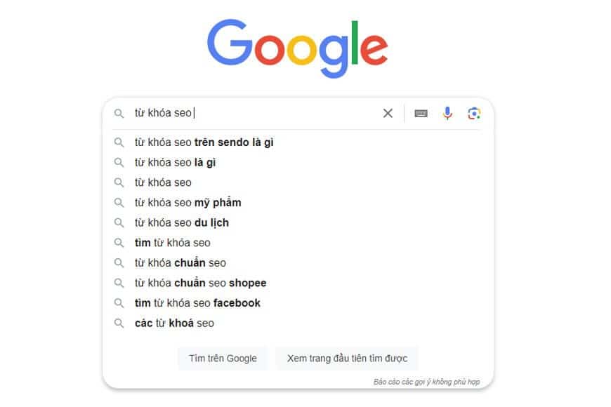 Từ khóa SEO theo ý định tìm kiếm