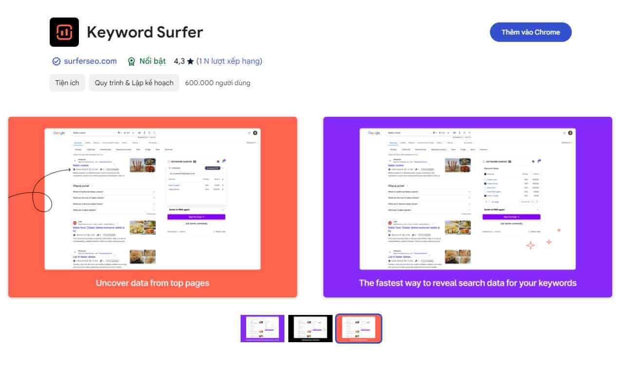 Làm thế nào để cài đặt Keyword Surfer?