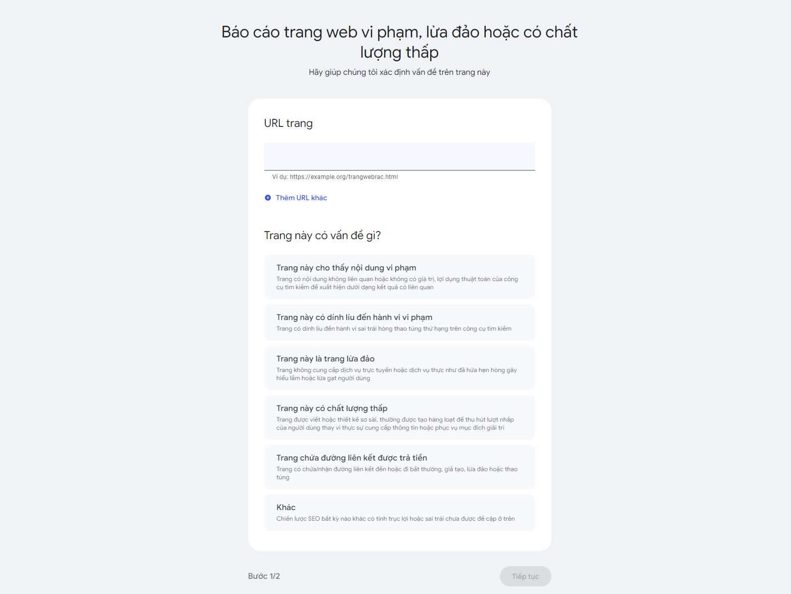 Làm thế nào để báo cáo lạm dụng Blackhat SEO?