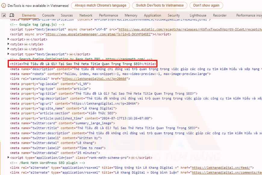 Làm thế nào để xác định thẻ tiêu đề SEO trên website?